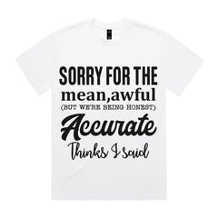 Sorry for the Mean, Awful (But Accurate) Things I Said