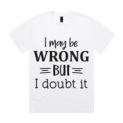 I May Be Wrong, But I Doubt It