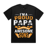 I’m a Proud Papa of Three Awesome Sons T-Shirt