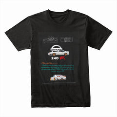 Nissan 240SX Drift King Blueprint T-Shirt – JDM Classic Engineering Tee