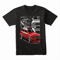 Red Legend E30 M3 Tribute T-Shirt – Iconic Classic Car Art Tee