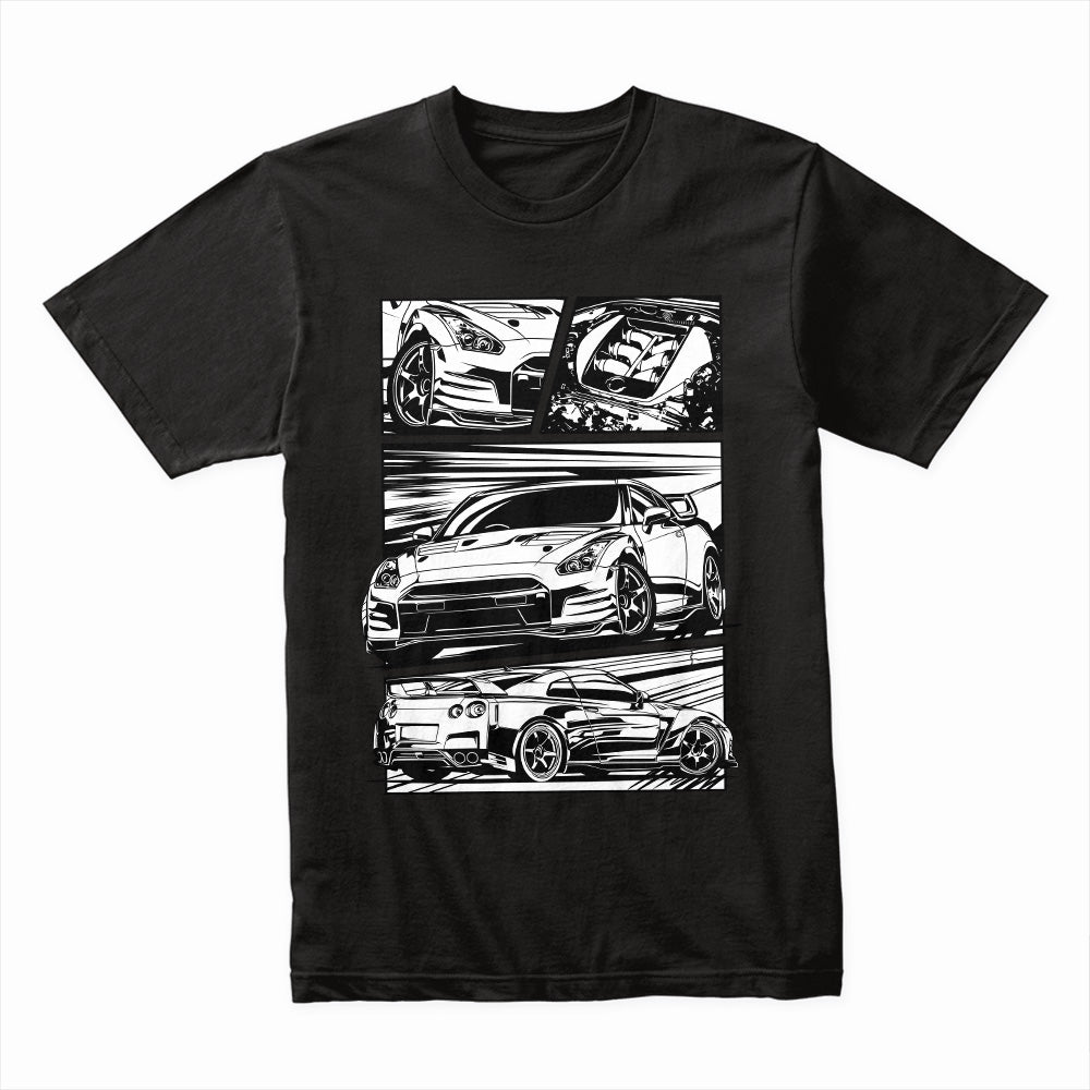 Godzilla Comic Panel T-Shirt — GT-R R35 Street Beast