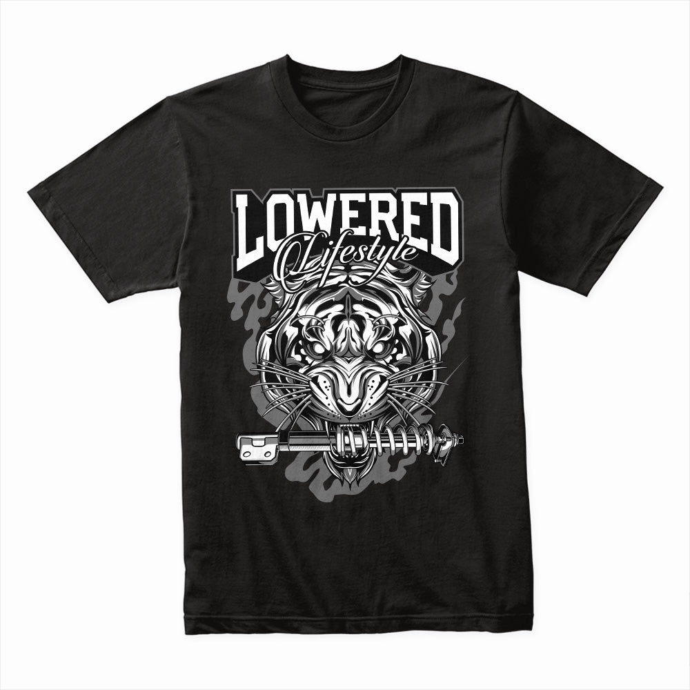 Lowered Lifestyle — Tiger Coilover Street Scene T-Shirt