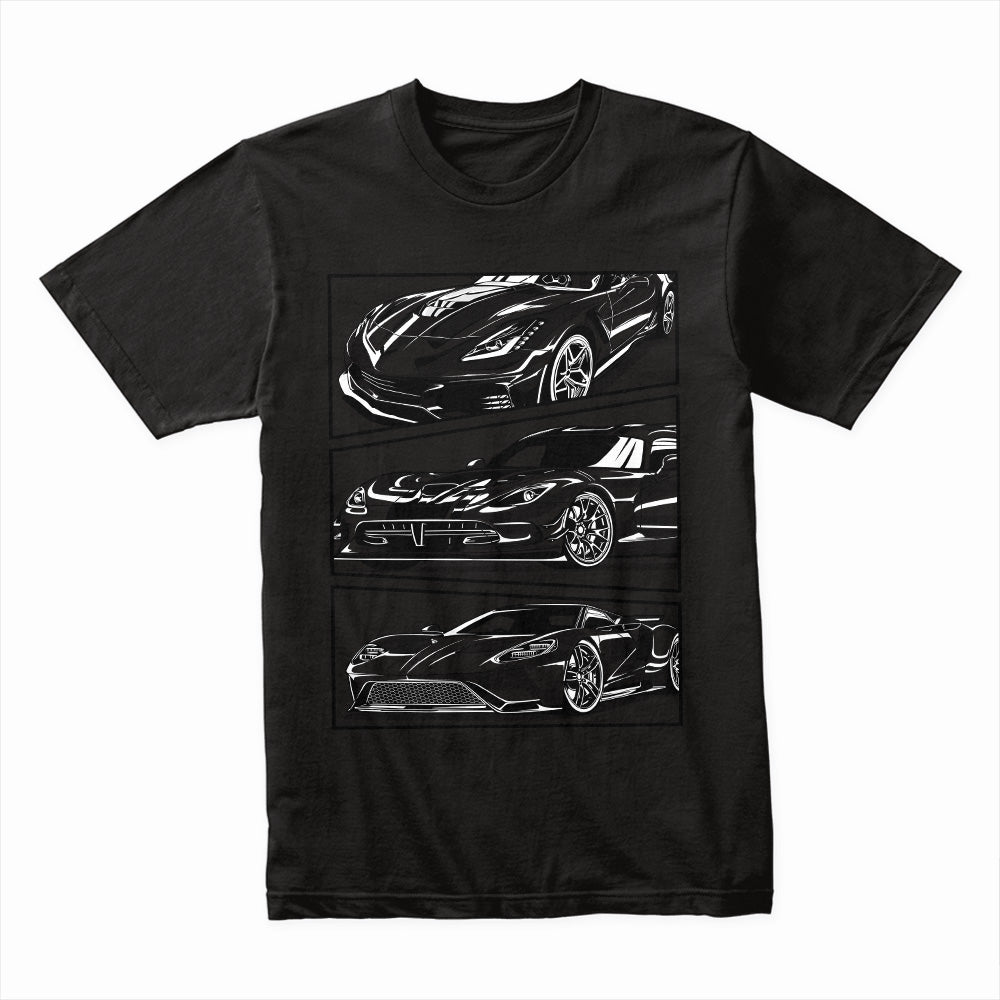 American Supercar Trio — Corvette & GT Performance T-Shirt