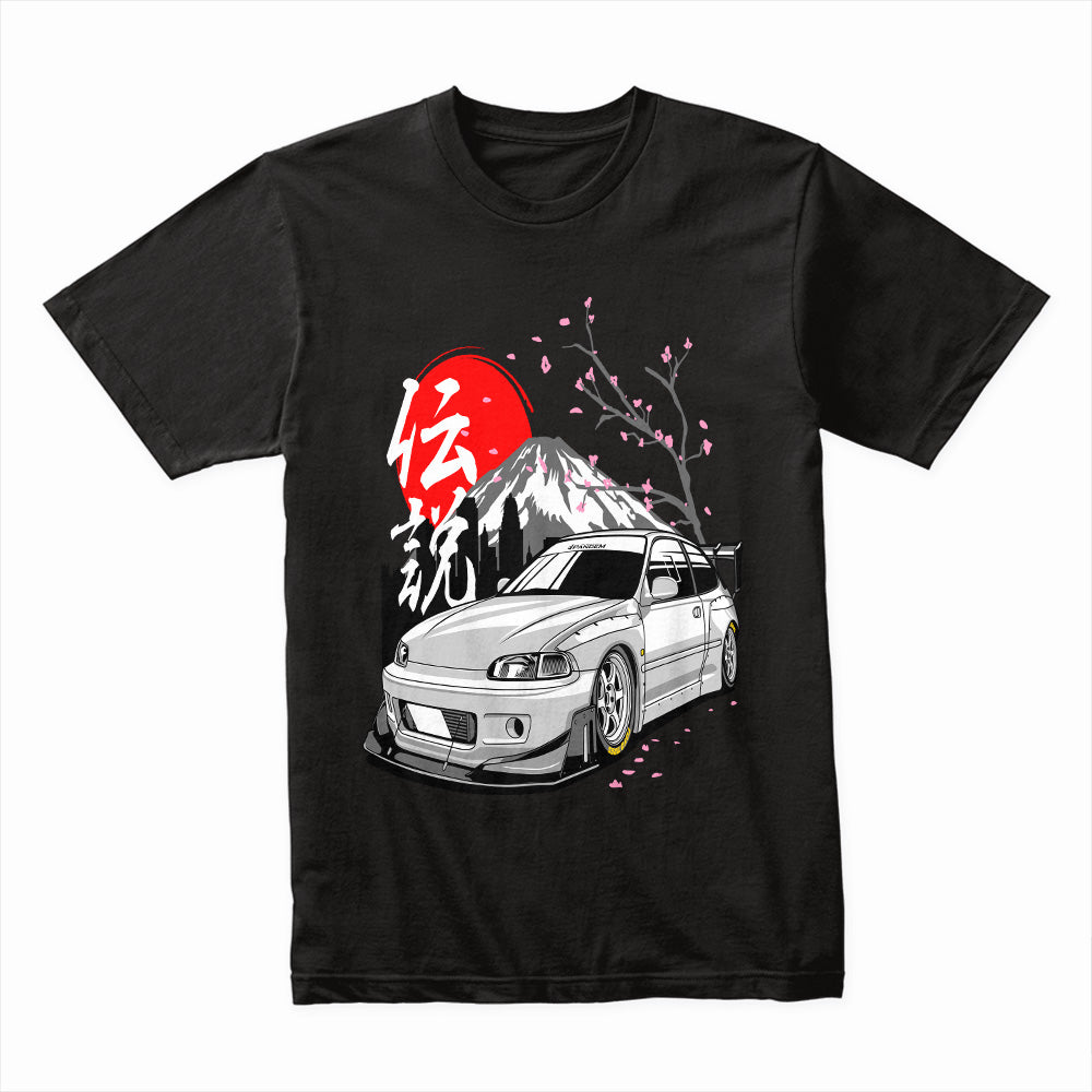JDM Legend Civic – Mount Fuji Drift Spirit T-Shirt
