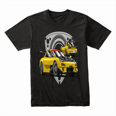 Yellow Turbo RX7 Legends – JDM Rotary Power T-Shirt