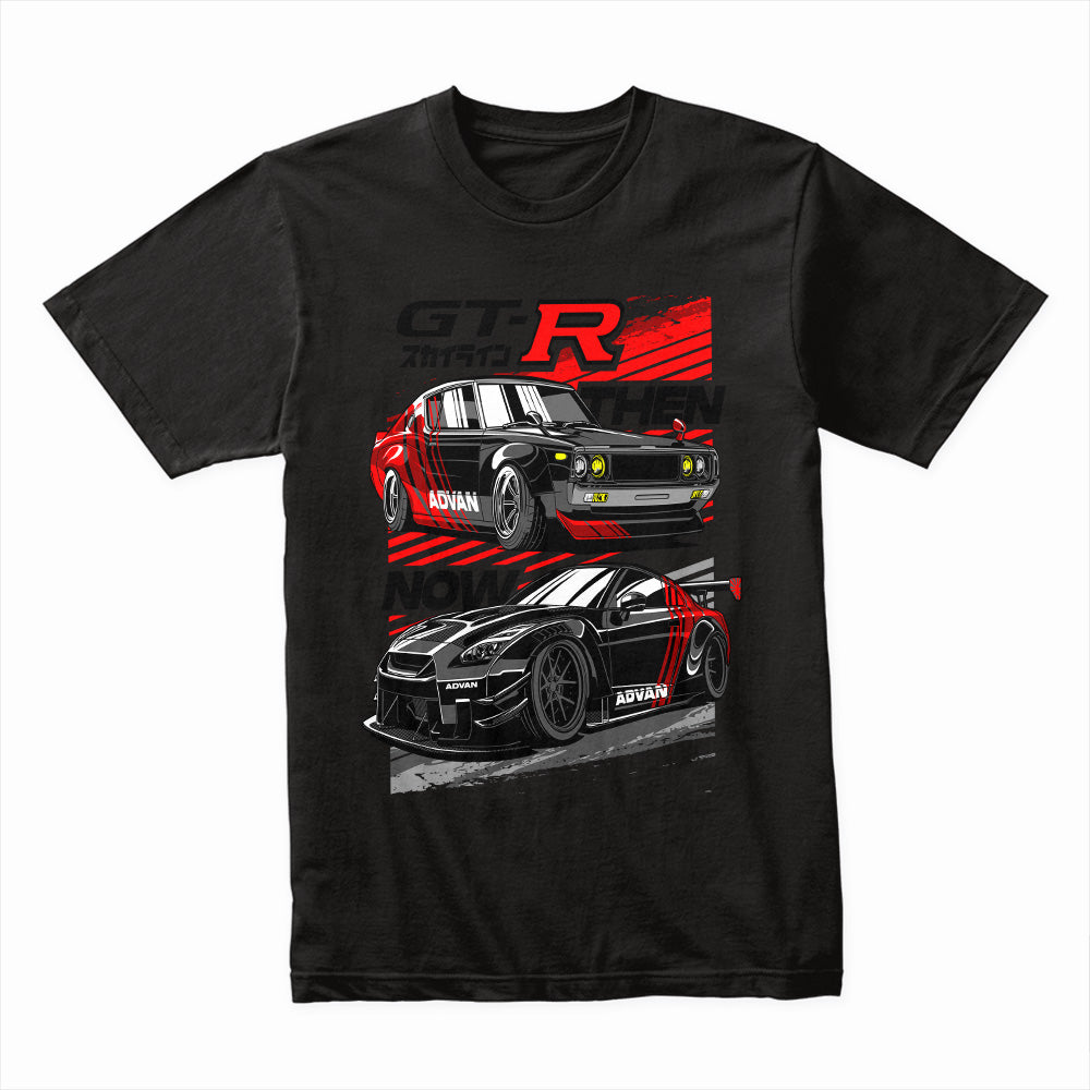 Nissan GT-R Then & Now T-Shirt – JDM Legends in Advan Livery