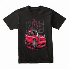 Red Miata MX-5 T-Shirt – Classic JDM Roadster Legends Edition