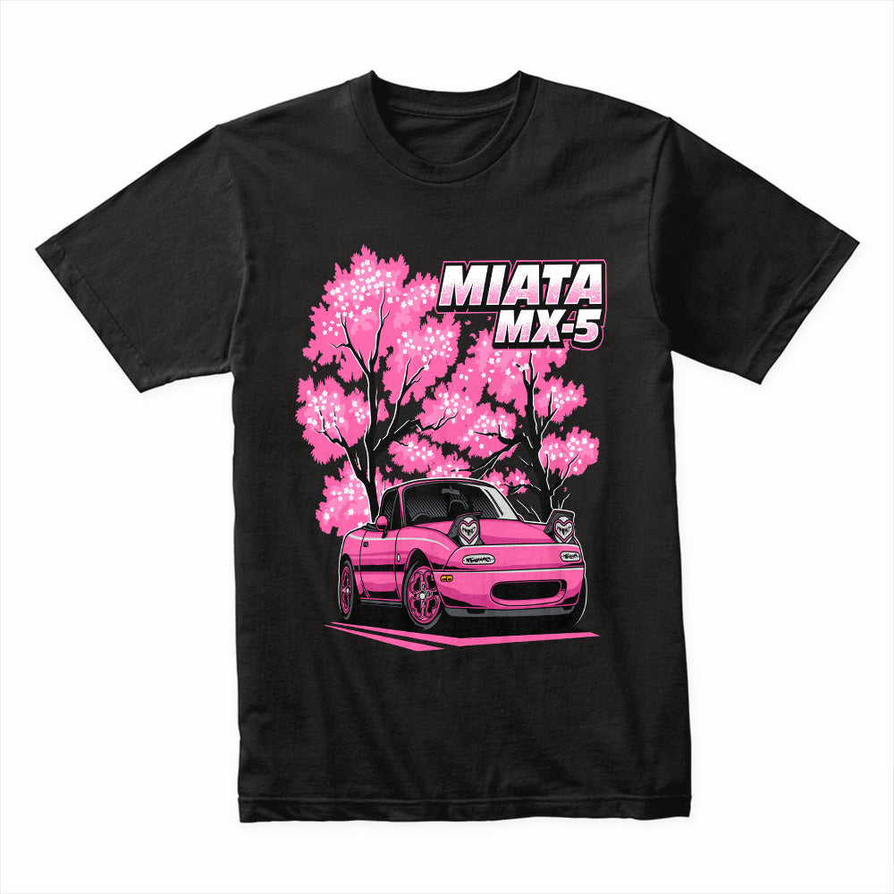 Miata MX-5 Sakura Blossom T-Shirt – JDM Roadster Spring Edition