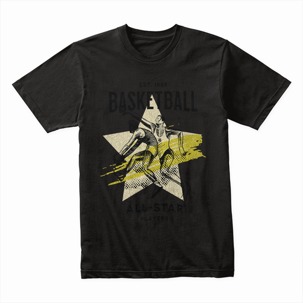 All-Star Ascent: Retro Basketball Legends Tee