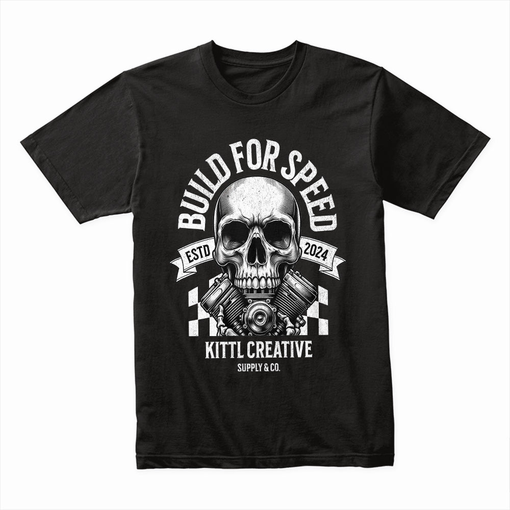 Build for Speed: Skull Engine Racer Tee