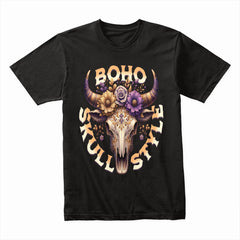 Boho Skull Charm – Western Spirit Tee