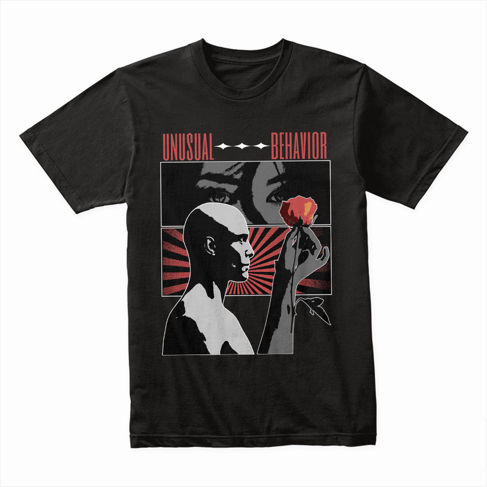 Crimson Gaze: Unusual Behavior Art Tee
