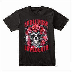 Crimson Bloom – SkullRose LoveDeath Tee