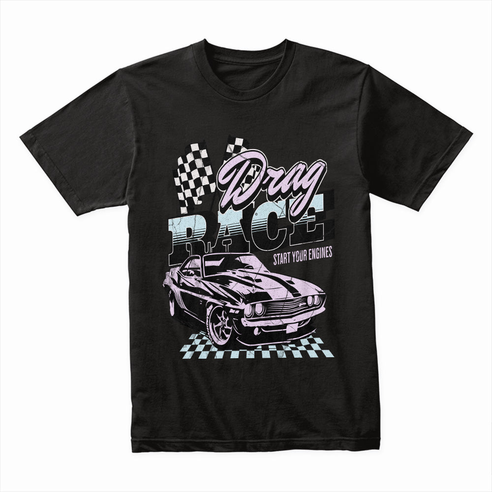 Burnout Kings: Retro Drag Racer Tee