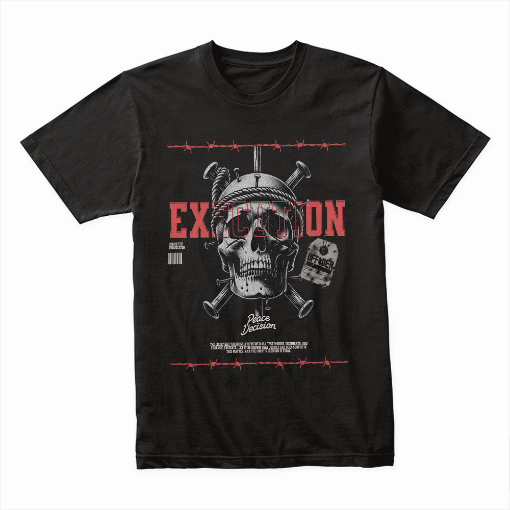 Deadly Verdict: Execution Skull Streetwear Tee