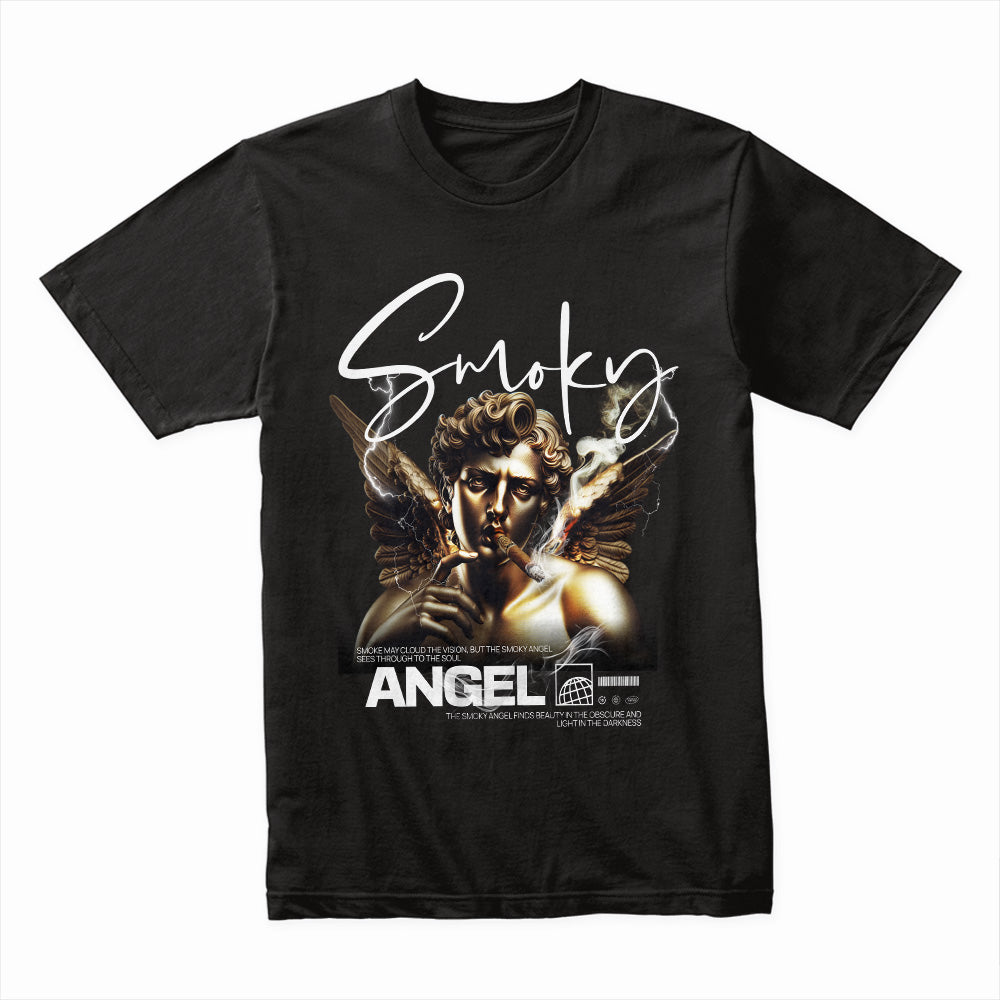 Smoky Angel: Rebel Cherub Streetwear Tee