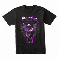 Shadowlight Guardian: Neon Angel Streetwear Tee