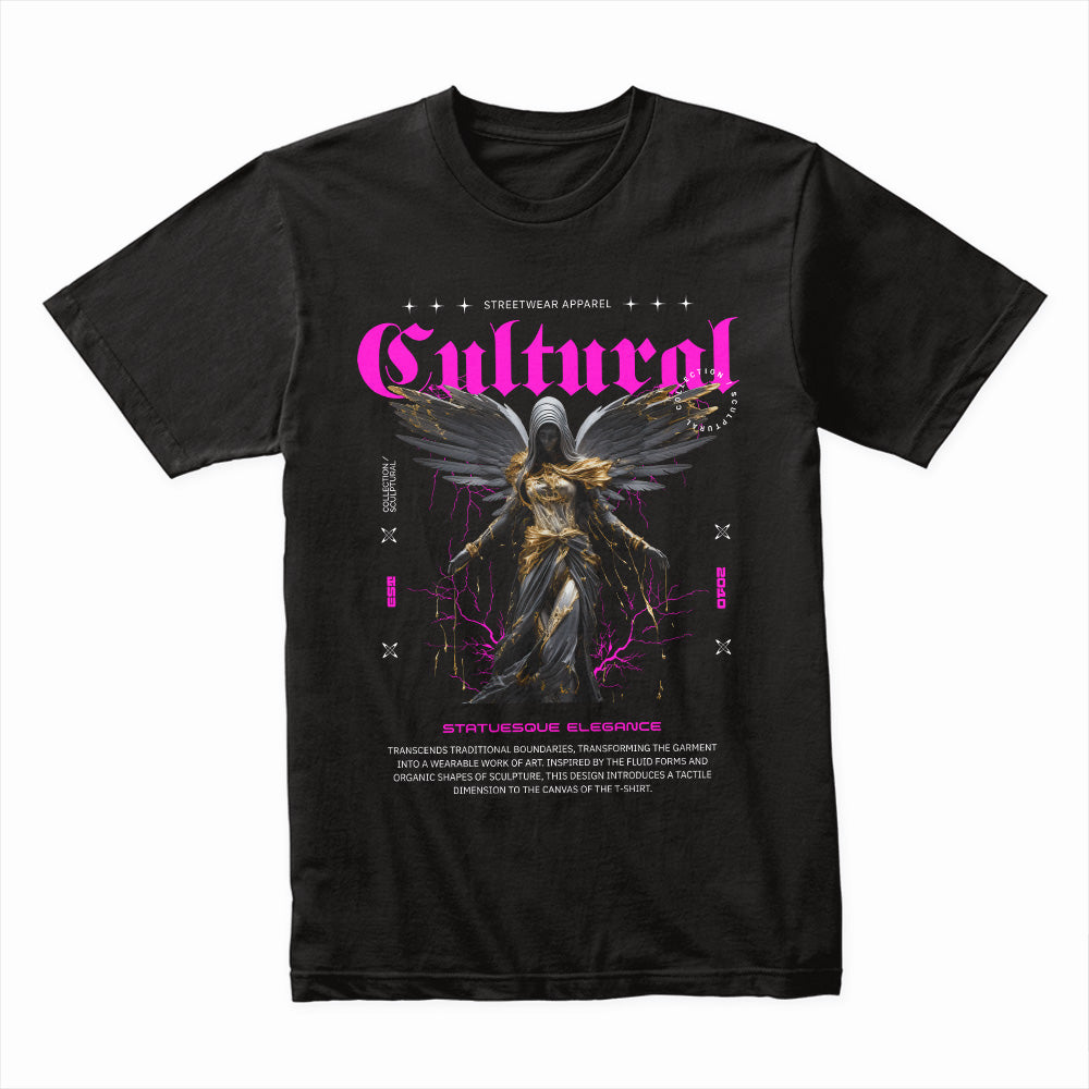 Cultural Rebirth: Gothic Angel Streetwear Tee
