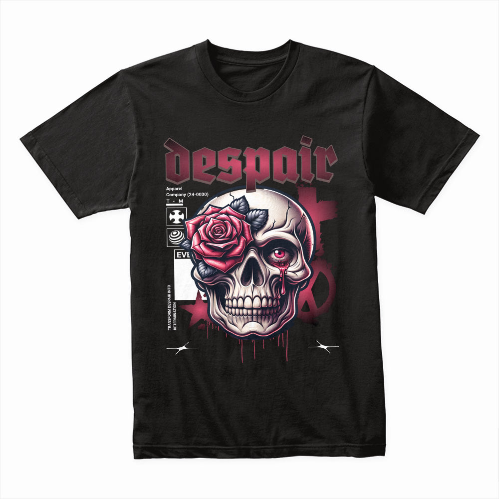 Roses & Ruin: Crimson Despair Skull Tee