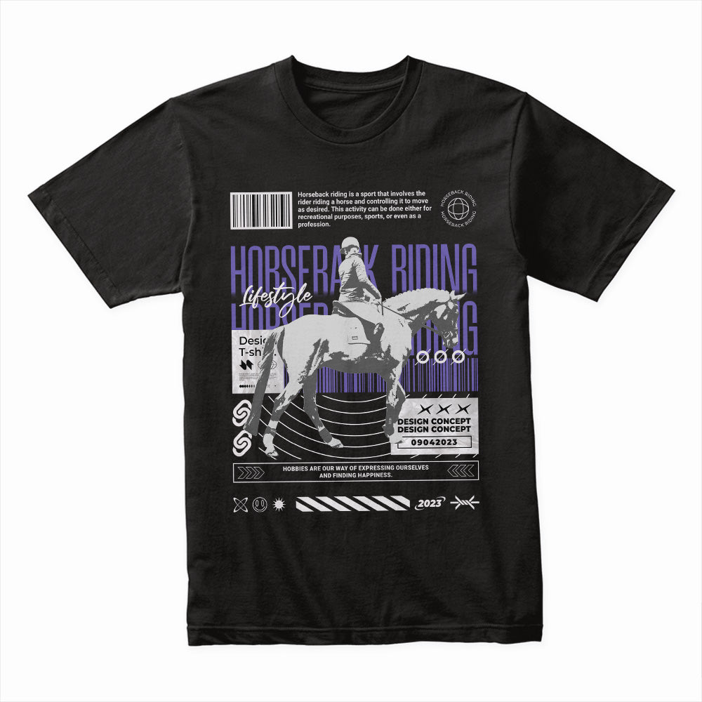 Equestrian Pulse: Horseback Riding Lifestyle Tee