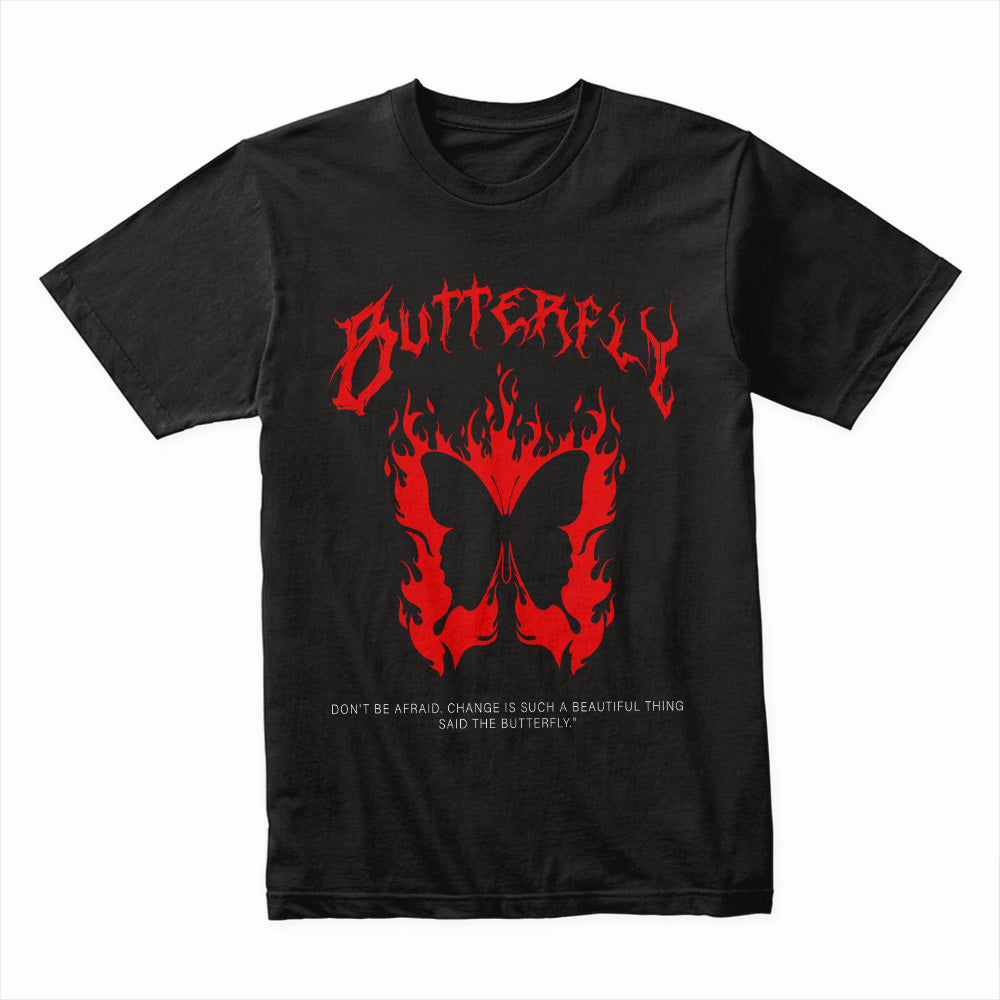Flaming Metamorphosis: Butterfly of Change Tee