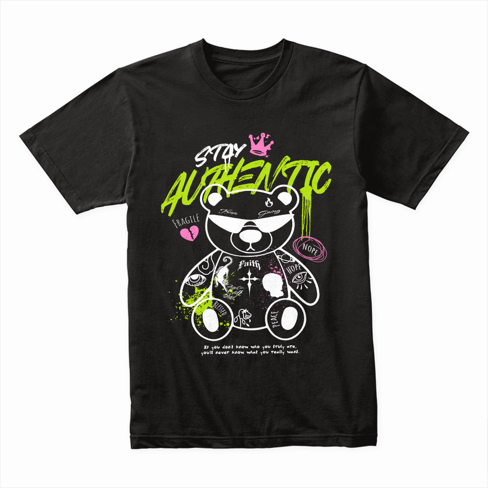STAY AUTHENTIC: Graffiti Bear Expression Tee
