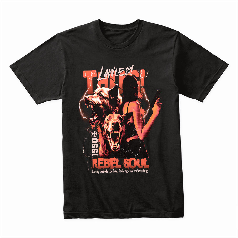 REBEL SOUL: Lawless Thug Streetwear Tee