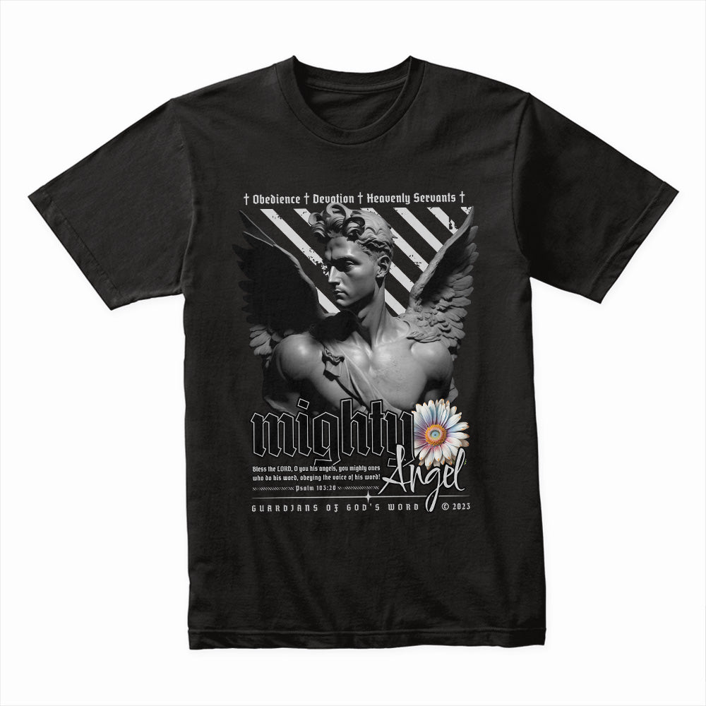 Celestial Sentinel: Mighty Angel Guardian Tee