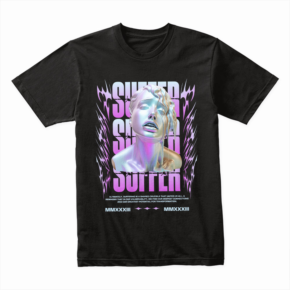 Neon Suffering: Chrome Pulse Tee