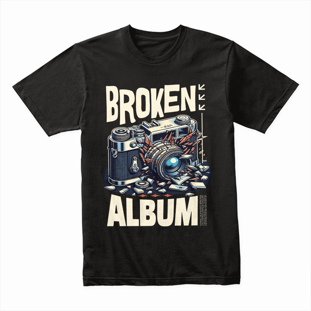 Broken Album Retro Camera Tee