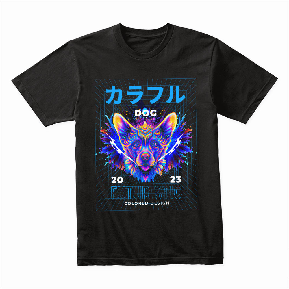 Neon Prism Pup Tee