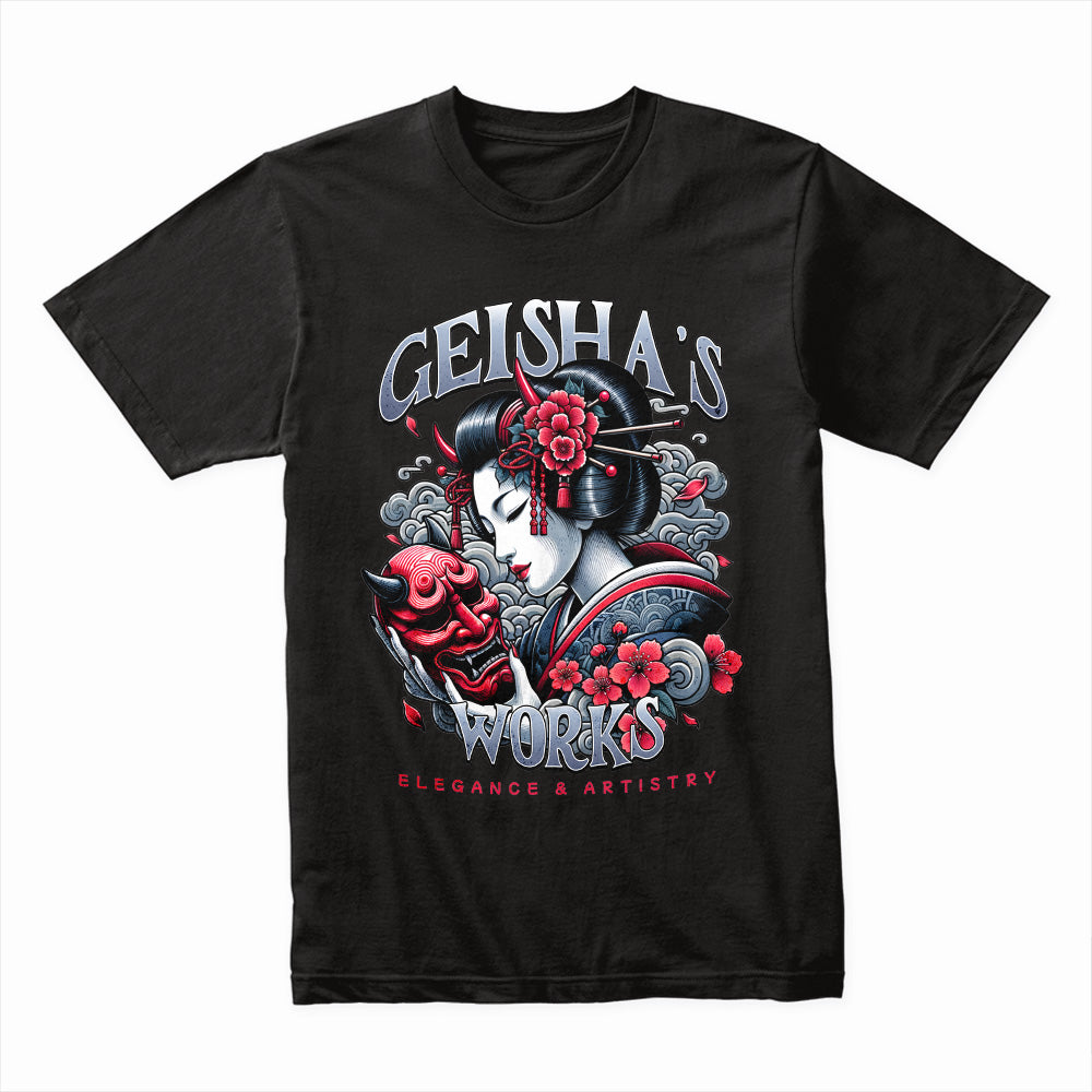 Geisha’s Mask: Elegance & Artistry Streetwear Tee