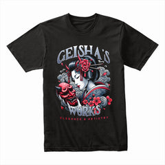 Geisha’s Mask: Elegance & Artistry Streetwear Tee