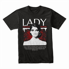 Masked Elegance: Gothic Lady Statement Tee