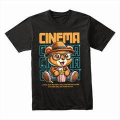 CineBear Delight: Movie Night Tee