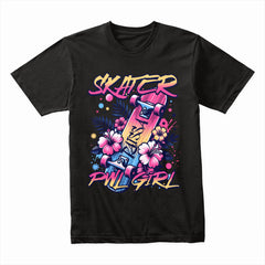 Skater Vibes: Pink Palm Girl Tee