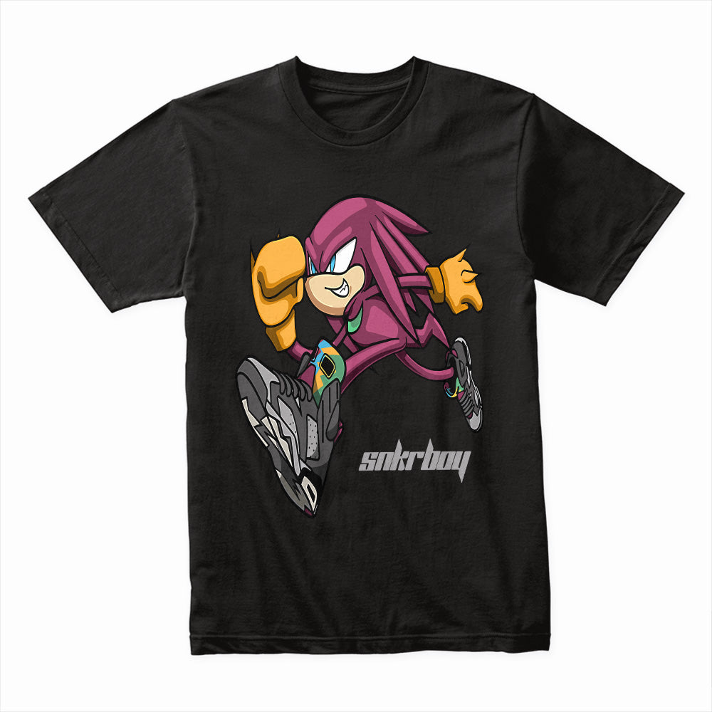 Knuckles 'Snkrboy' Hustle: Retro Gaming Streetwear Tee