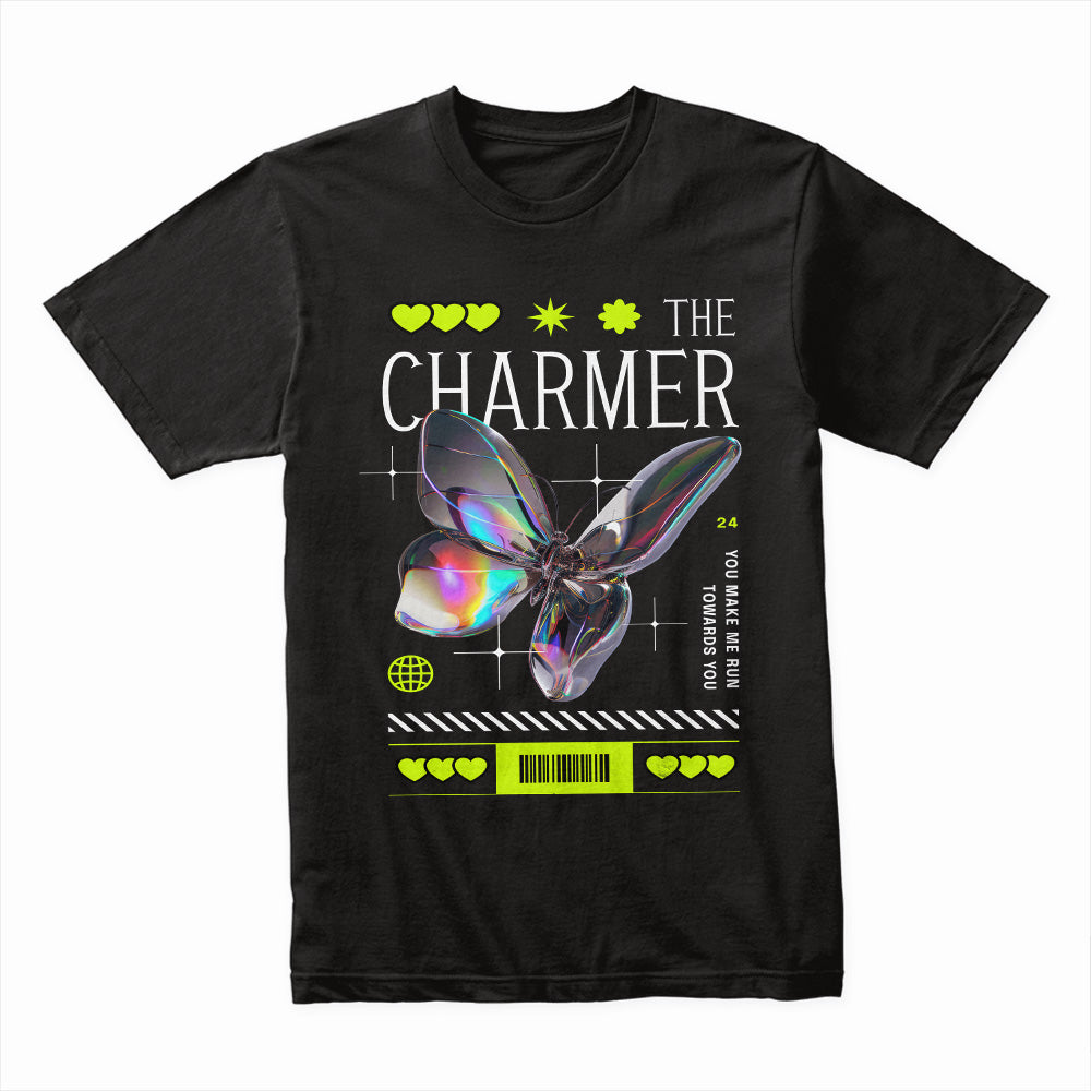 The Charmer: Holographic Butterfly Vibe Tee