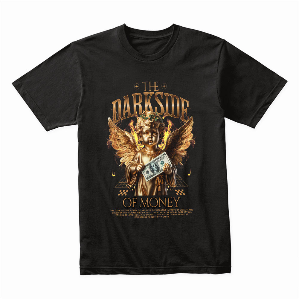 The Darkside of Money: Golden Angelic Warning Tee