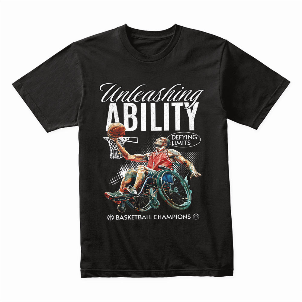 Limitless Court: Unleashing Ability Basketball Tee
