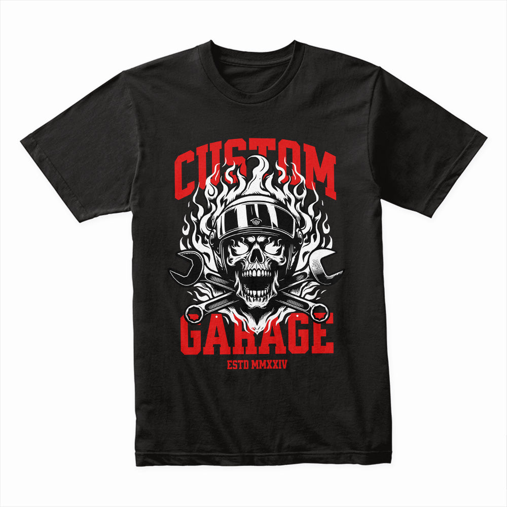 Infernal Mechanic: Custom Garage Skull Tee