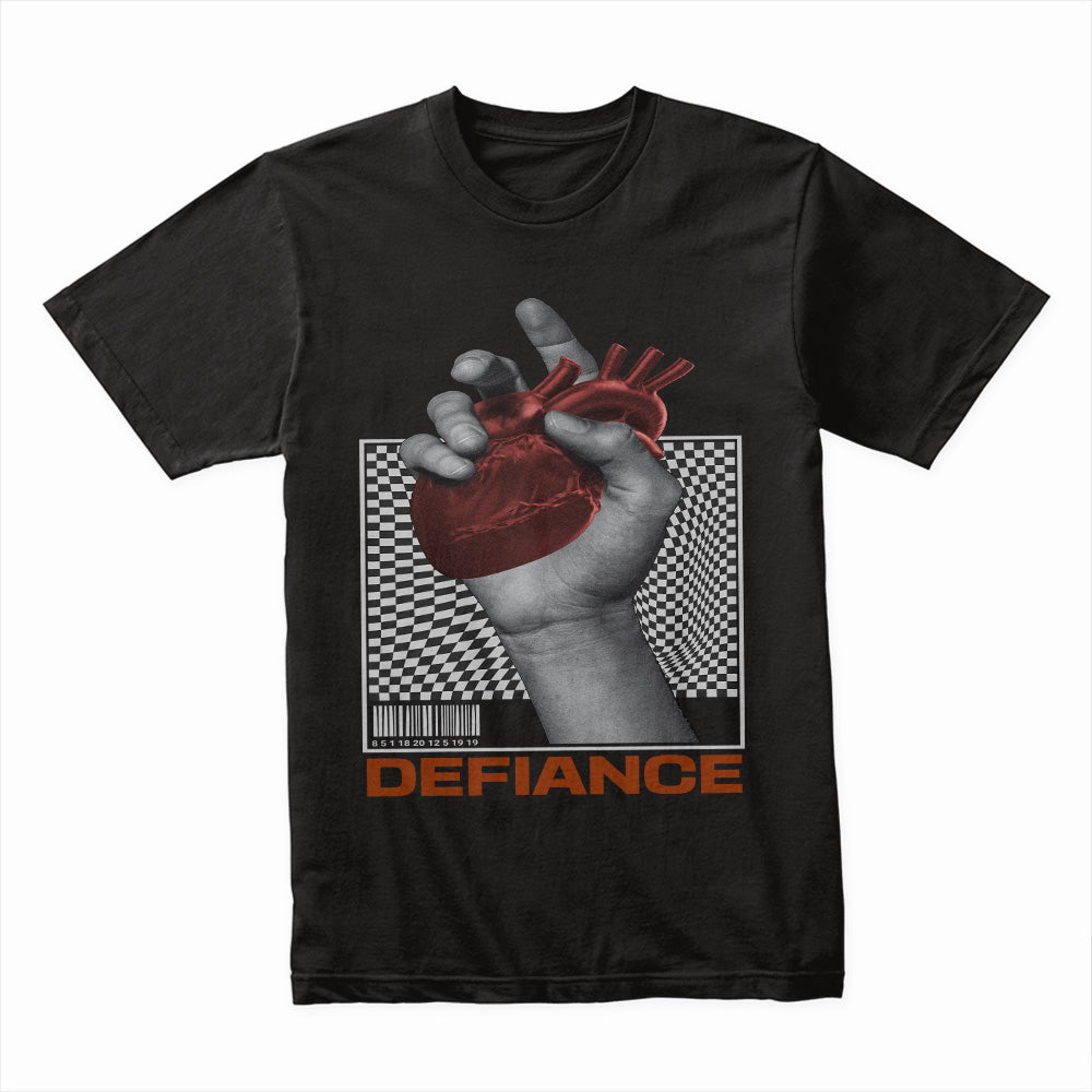 Crimson Defiance: Gripped Heart Statement Tee