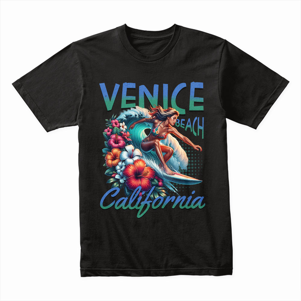 Venice Beach California Surfer Girl T-Shirt
