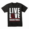 Hoops Heartbeat: Live Love Basketball Tee