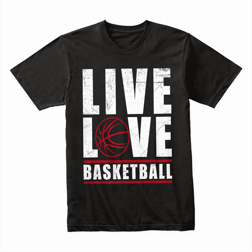 Hoops Heartbeat: Live Love Basketball Tee