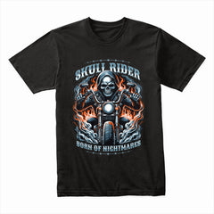 Skull Rider Biker T-Shirt – Born of Nightmares, Built for Speed