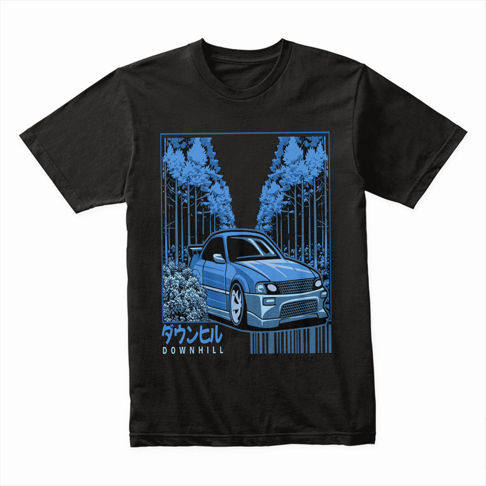 Downhill Touge Racer T-Shirt – Night Drift Forest Run Edition