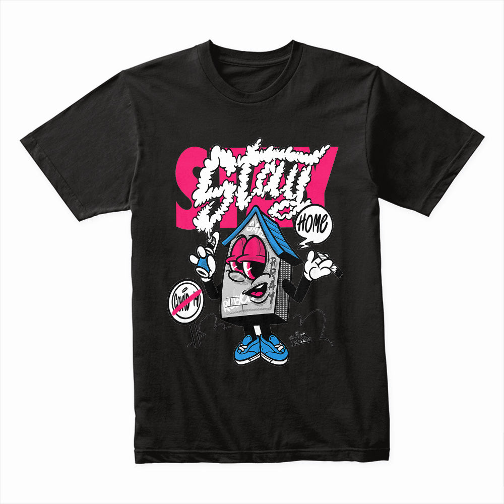 Stay Home Vibe: Cartoon Chill House Tee