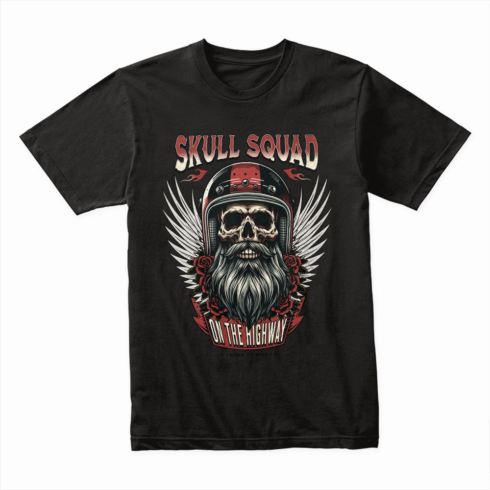 Skull Squad Biker T-Shirt – Ride Hard, Rule the Highway